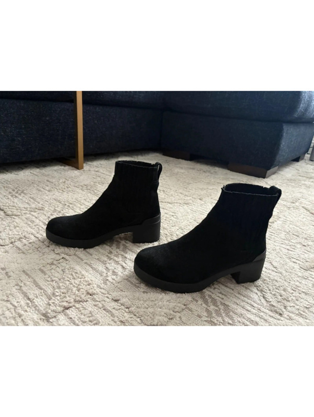 ABEO Capital Chelsea Ankle Boots Black Suede Women’s Size 7